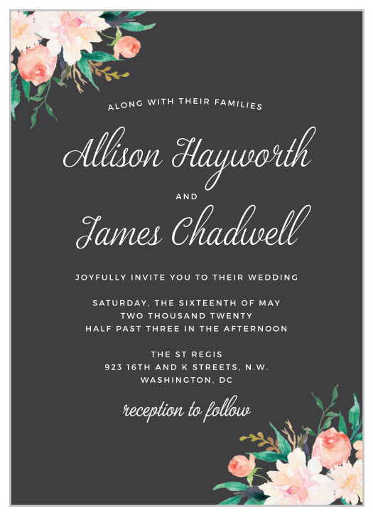 Create your dream wedding stationery with the Blossoming Love Wedding Invitations from the Crafty Pie Collection at Basic Invite.