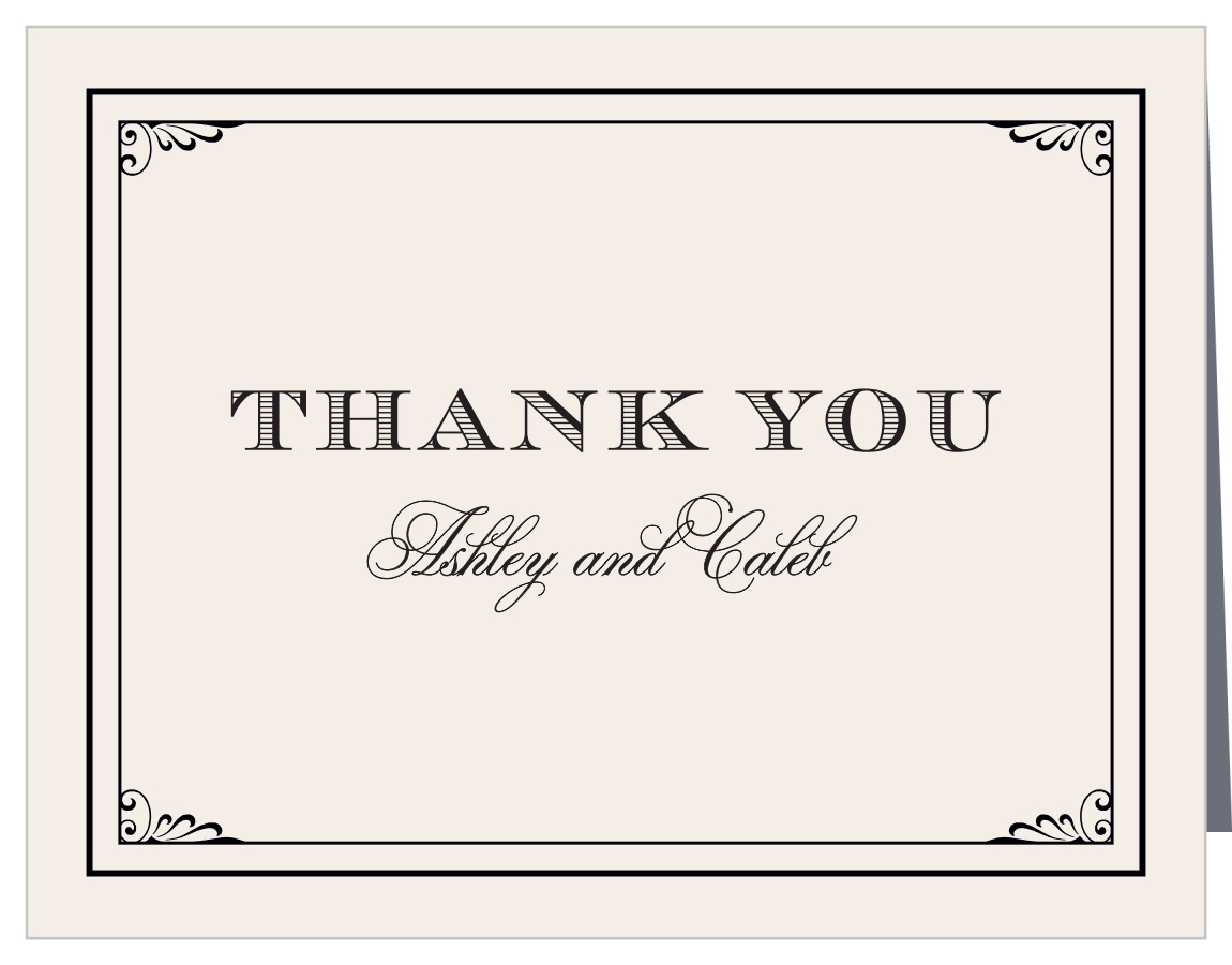 Grand Victorian Wedding Thank You Cards