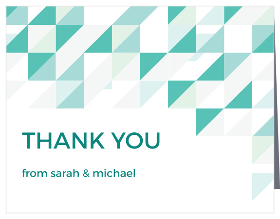 Show your gratitude in contemporary style with the Chic Geometric Thank You Cards from the Crafty Pie Collection at Basic Invite.