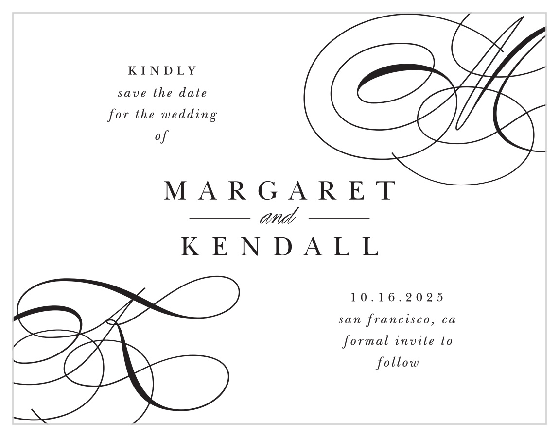 Chic Couple Save the Date Cards