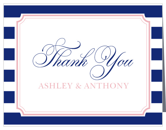 The Preppy Stripe Thank You Cards are a cheerful and elegant way to thank those who helped you celebrate your union.