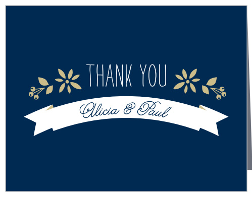 Send your gratitude with the Folksy Floral Thank You Cards from the Crafty Pie Collection at Basic Invite.