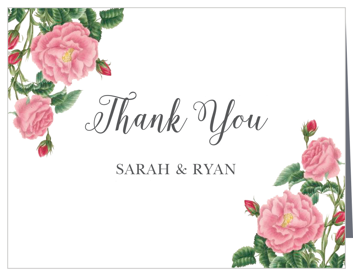 Budding Blooms Wedding Thank You Cards