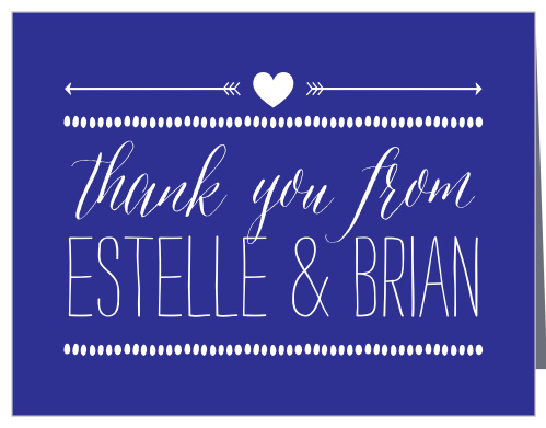 Remember to show your guests how grateful you are for them with the Playful Poster Thank You Cards. 