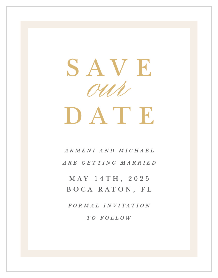 Simple Border Save the Date Cards