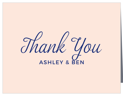 Remember those who made your wedding day special with the Diamond Monogram Thank You Cards.