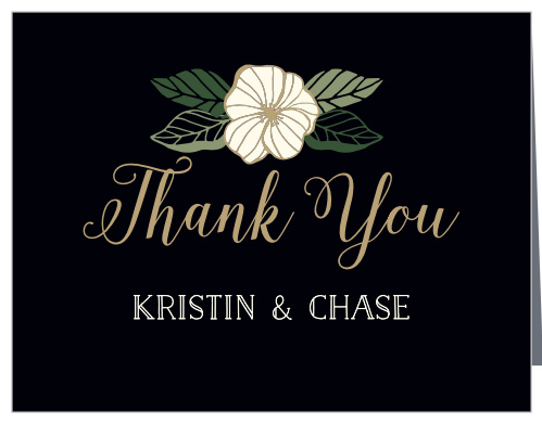 The Garden Floral Thank You Cards share your gratitude with the sweet charm consistent with the Garden Floral Wedding Stationery Suite.