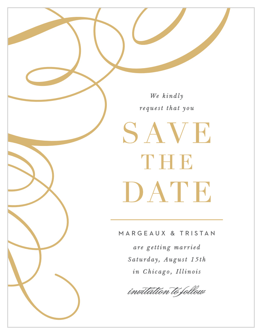 Timeless Swirls Save the Date Cards