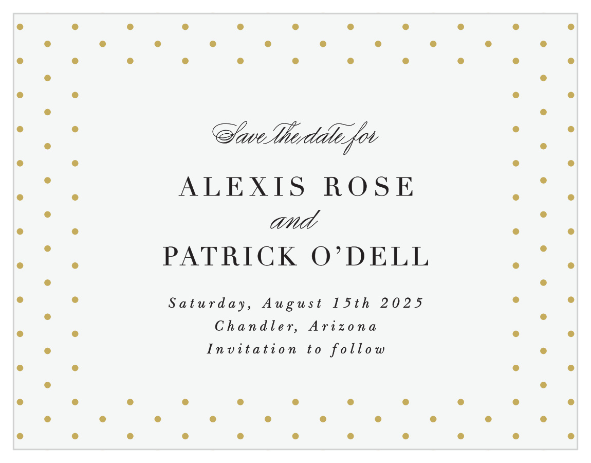 Polka Dot Passion Save the Date Cards