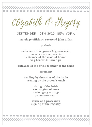 Organize your ceremony with the Rustic Tribal Wedding Programs.