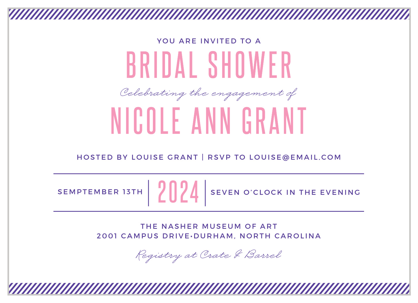 Elegant Art Bridal Shower Invitations