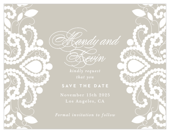Family and friends are sure to mark their calendars for your wedding when you send out our Old Fashioned Charm Save the Date Cards.