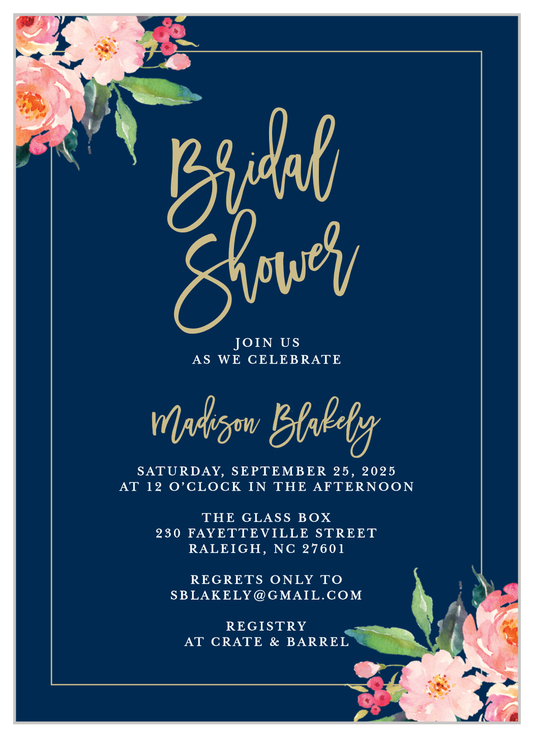 Standing Ovation Bridal Shower Invitations