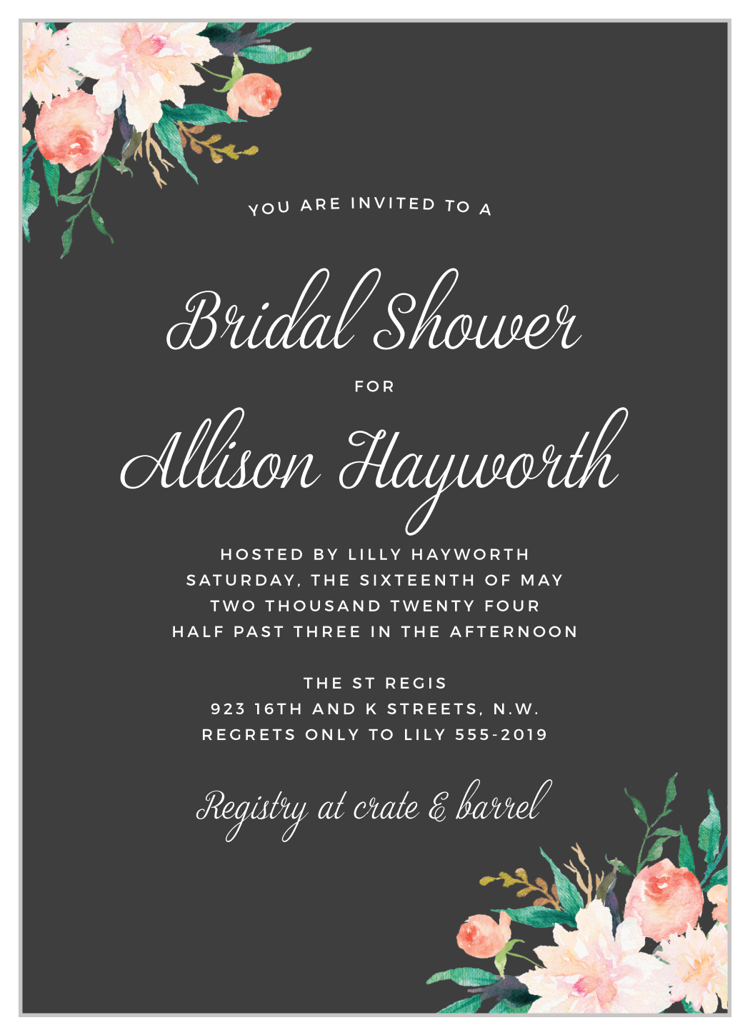 Blossoming Love Bridal Shower Invitations