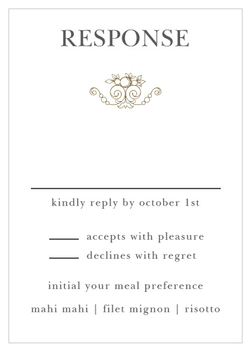 Vintage Damask Response Cards