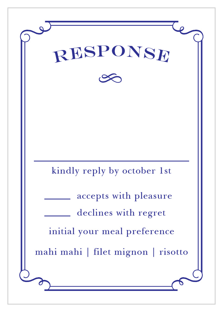 Handwritten Deco Response Cards