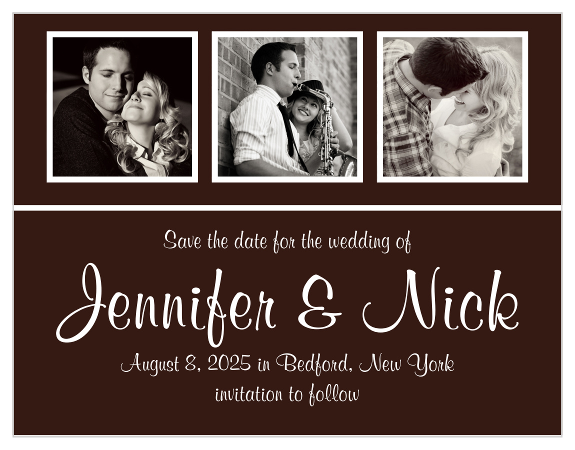 Photo Strip Save the Date Cards