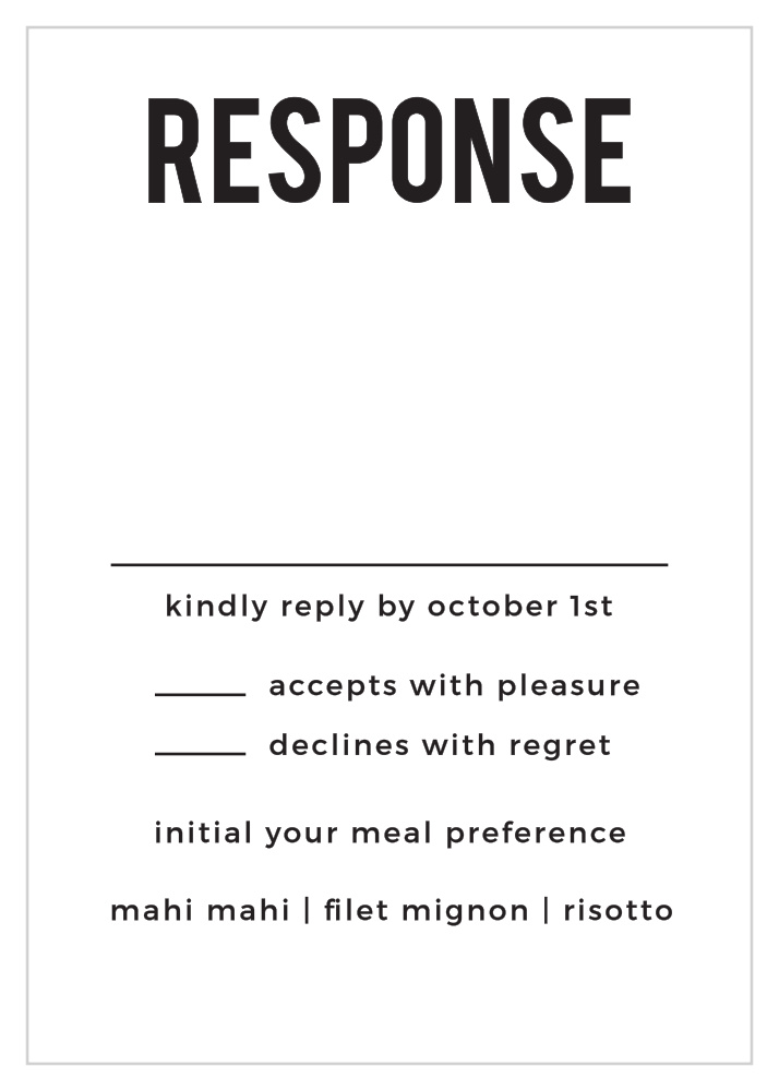 Modern Poster Response Cards