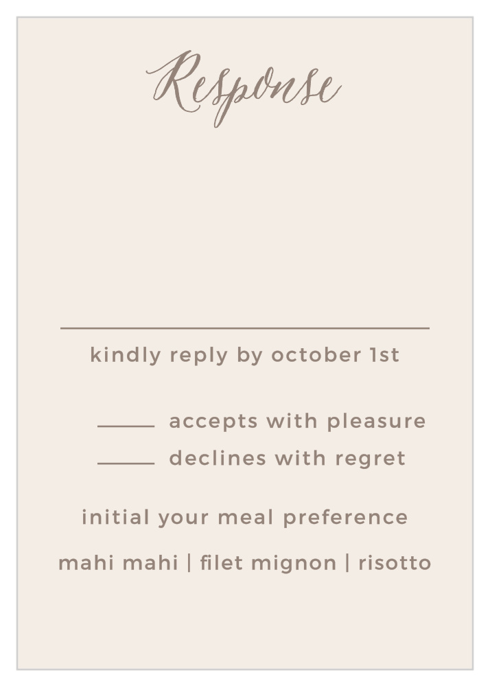 Rustic Floral Response Cards