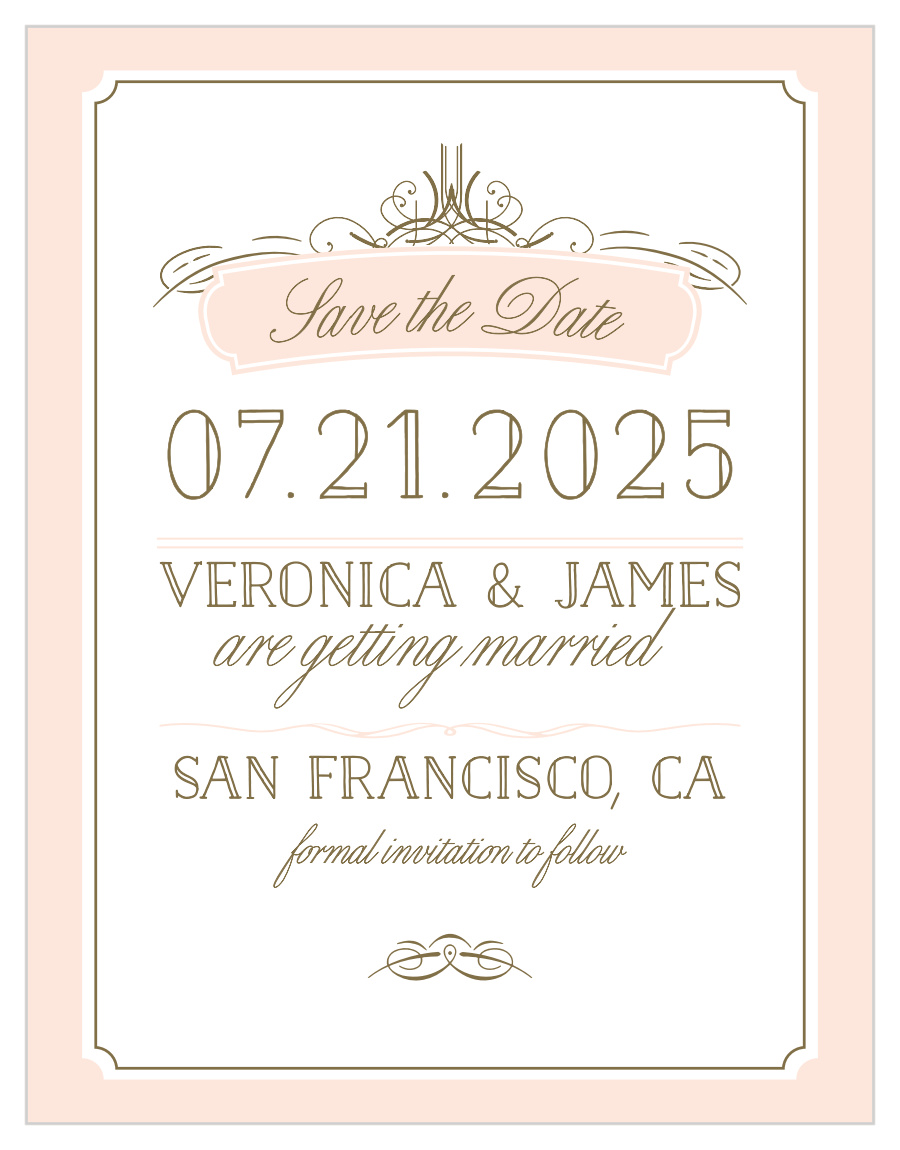 Opulent Frames Save the Date Cards