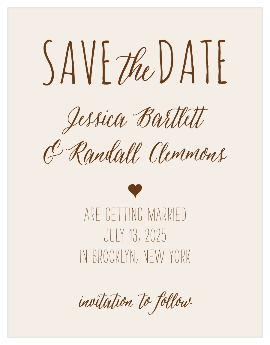 Drawn Together Save the Date Cards