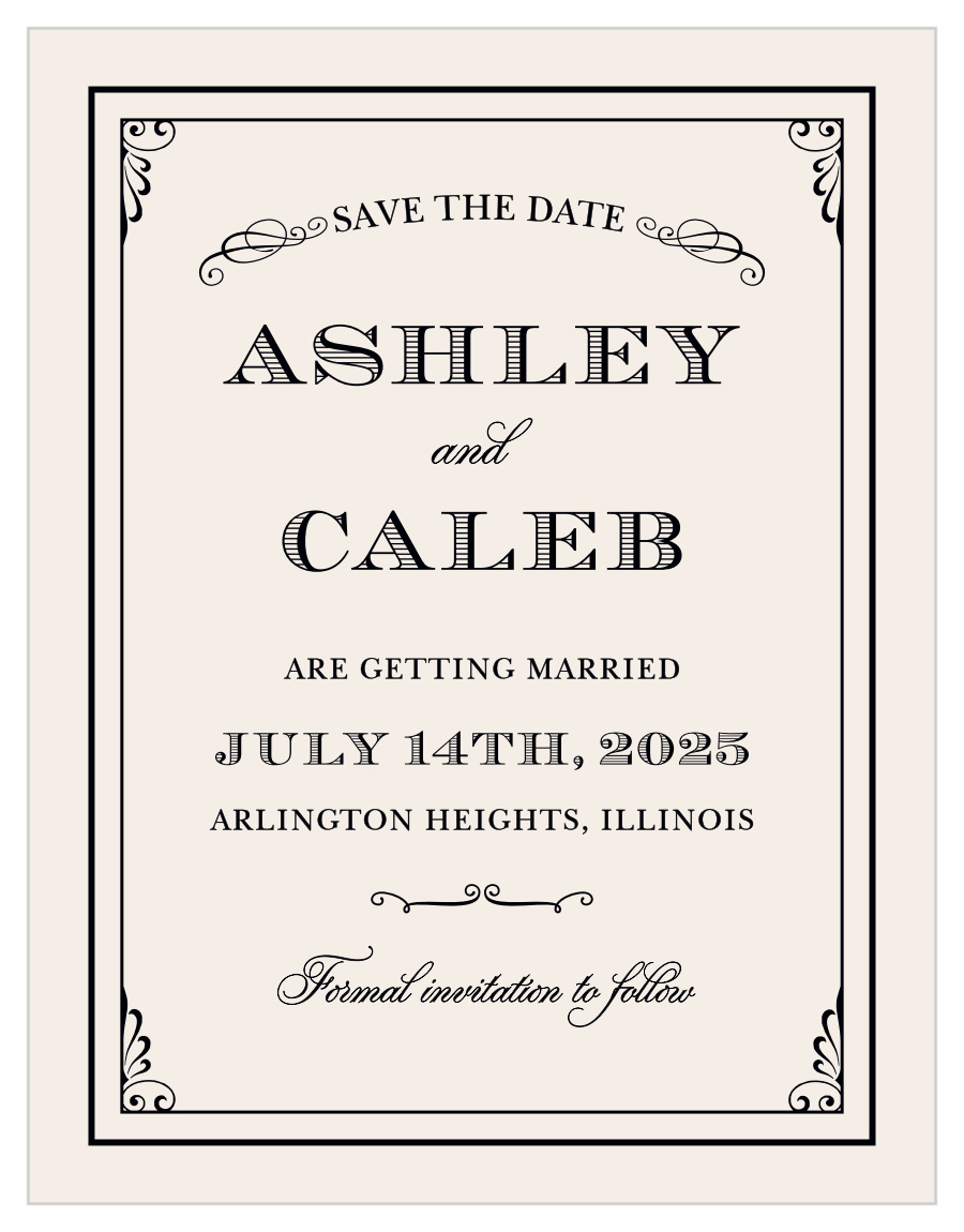 Grand Victorian Save the Date Cards