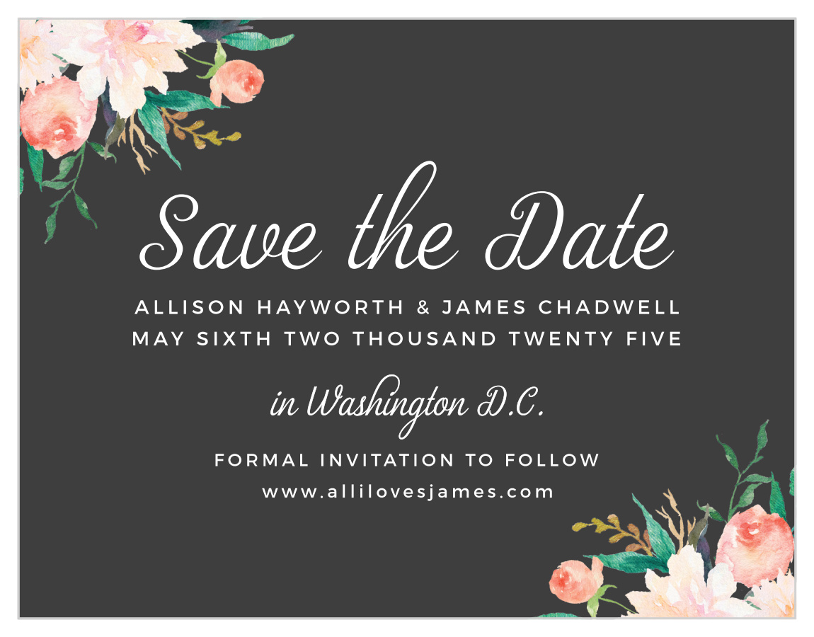 Blossoming Love Save the Date Cards