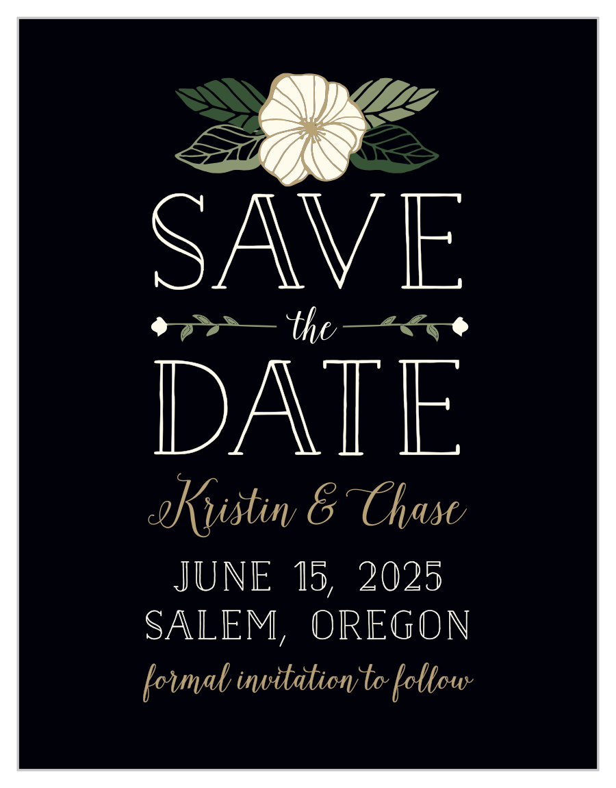 Garden Floral Save the Date Cards