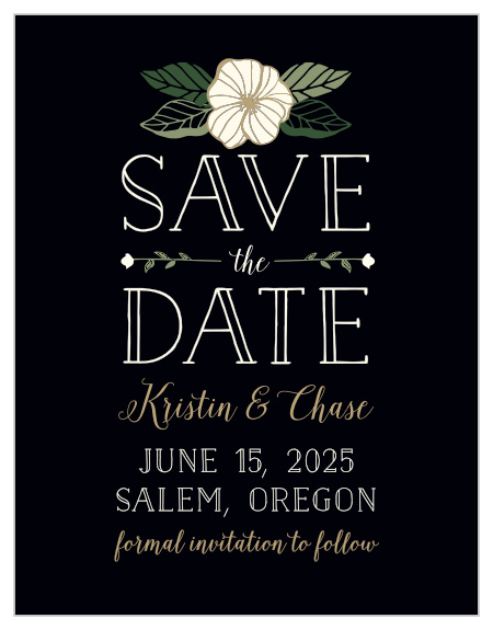 Design the Garden Floral Save-the-Date Cards with your text and with the fonts and colors of your choice. See your customizations as they happen online with real-time previews.