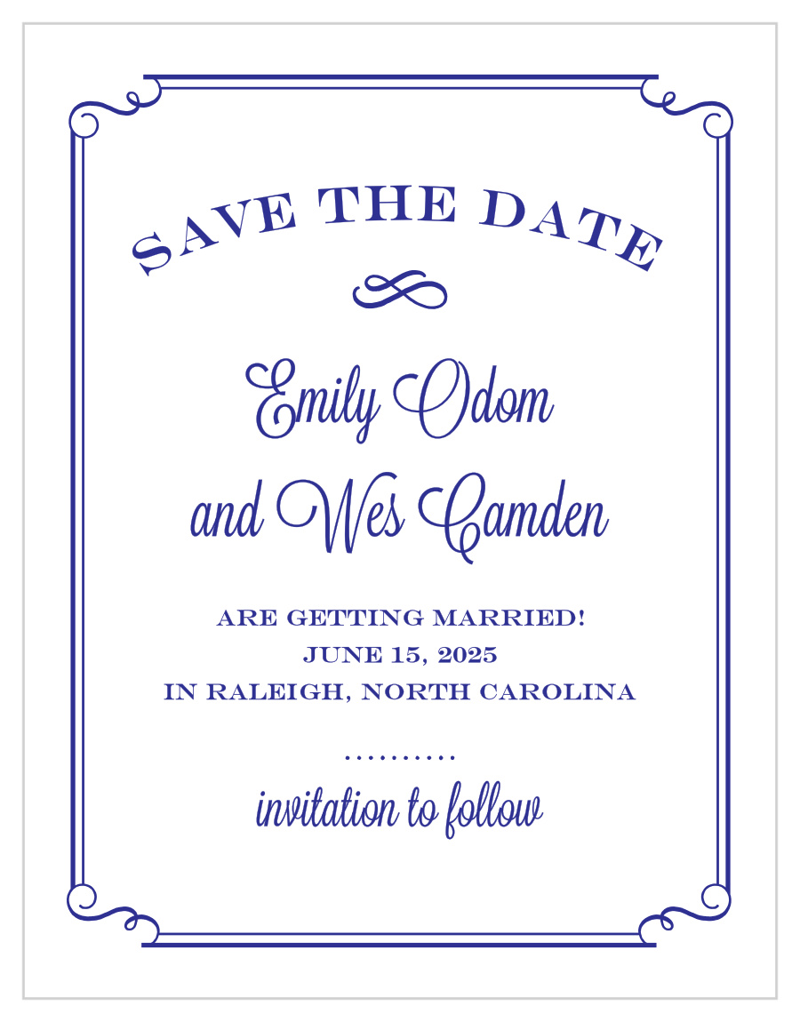 Handwritten Deco Save the Date Cards