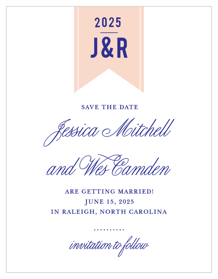 Modern Banner Save the Date Cards