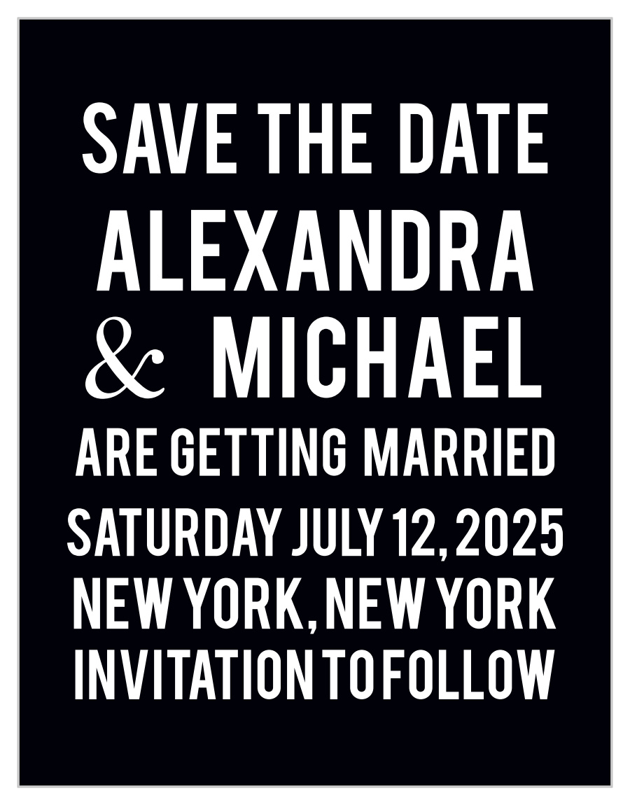 Modern Poster Save the Date Cards