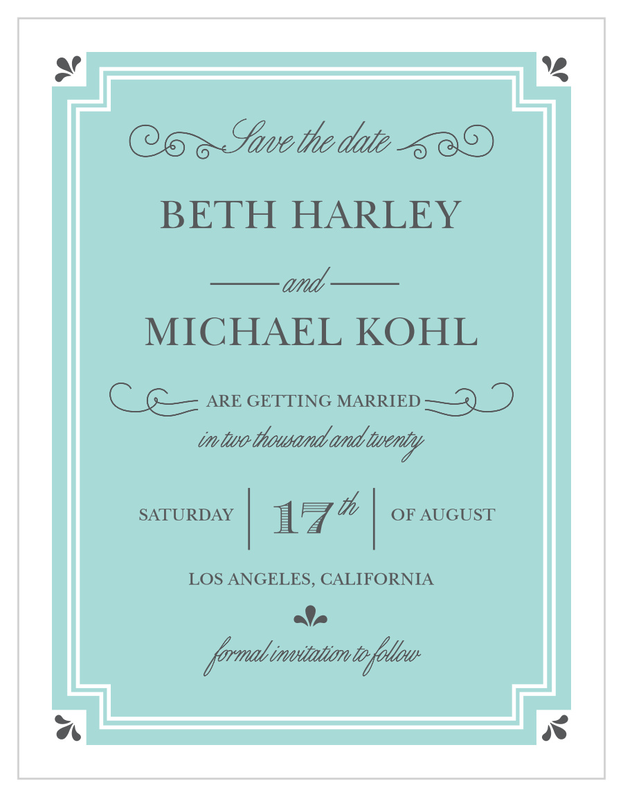 Parisian Chic Save the Date Cards