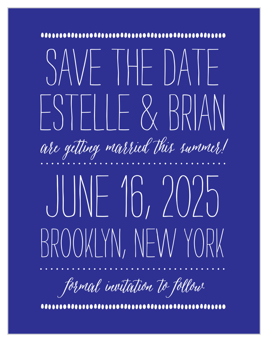 Playful Poster Save the Date Cards