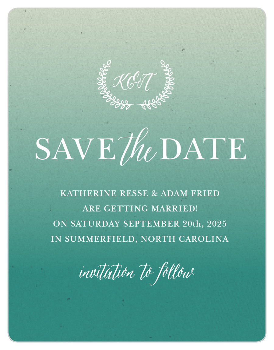 Rustic Ombre Save the Date Cards