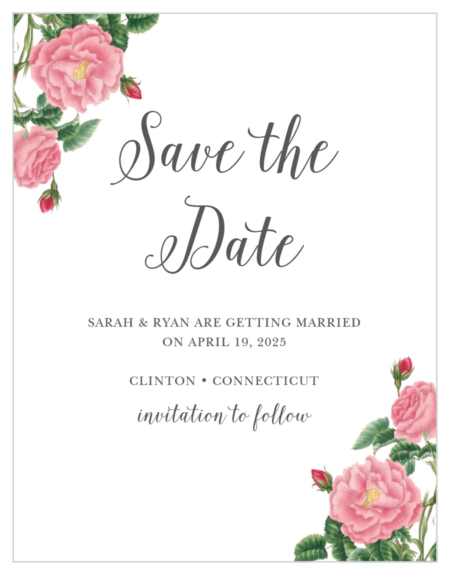 Budding Blooms Save the Date Cards