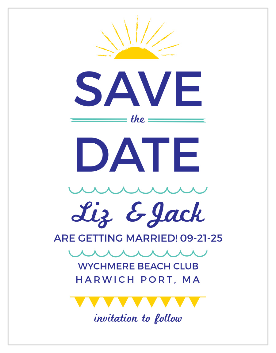 Modern Beach Save the Date Magnets