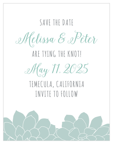 Announce your wedding with the Sweet Succulents Save-the-Date Magnets from the Crafty Pie Collection at Basic Invite.