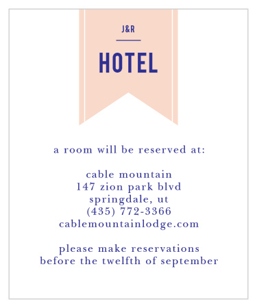 The Modern Banner Accommodation Cards detail travel information in a contemporary style.