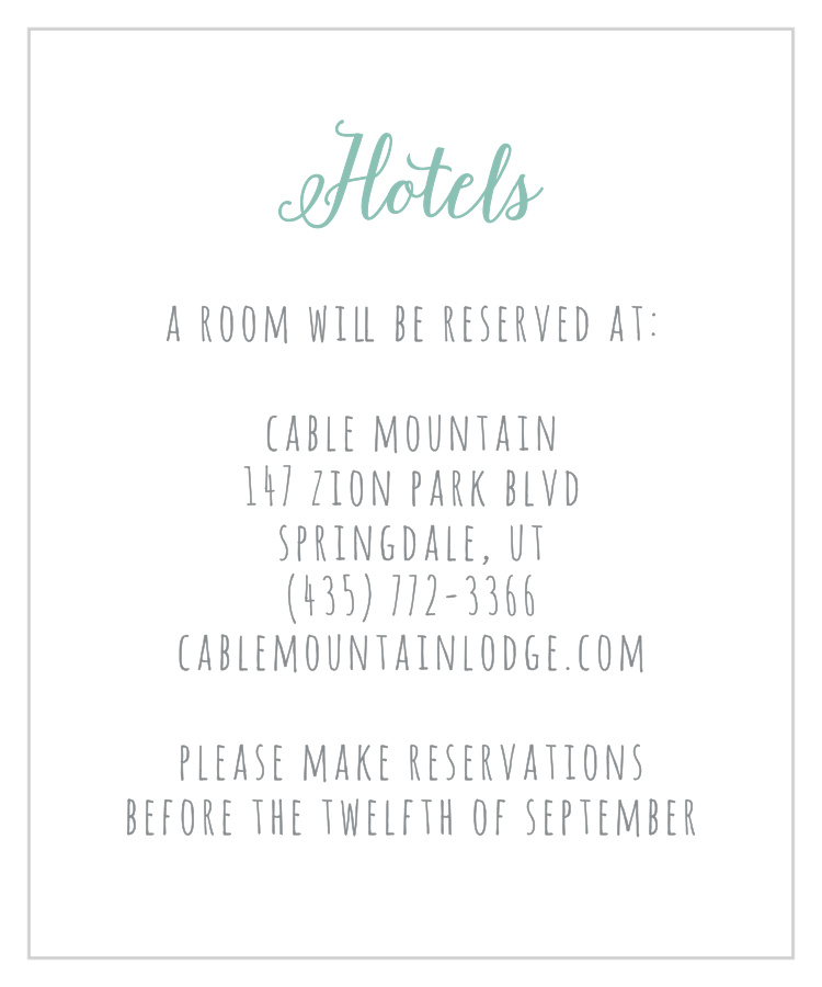 Sweet Succulents Accommodation Cards