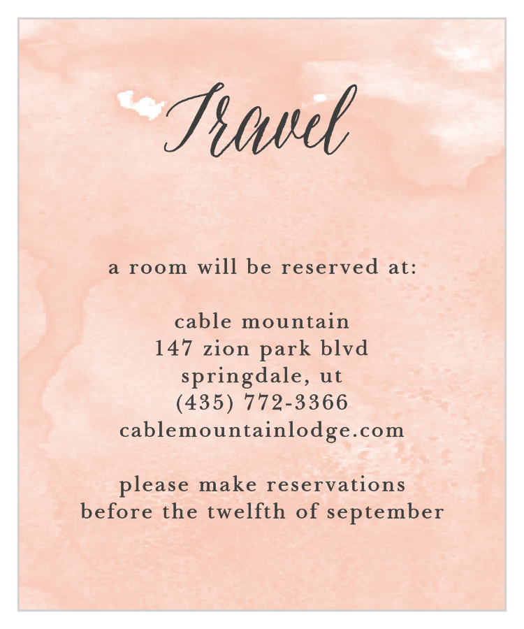 Watercolor Script Accommodation Cards