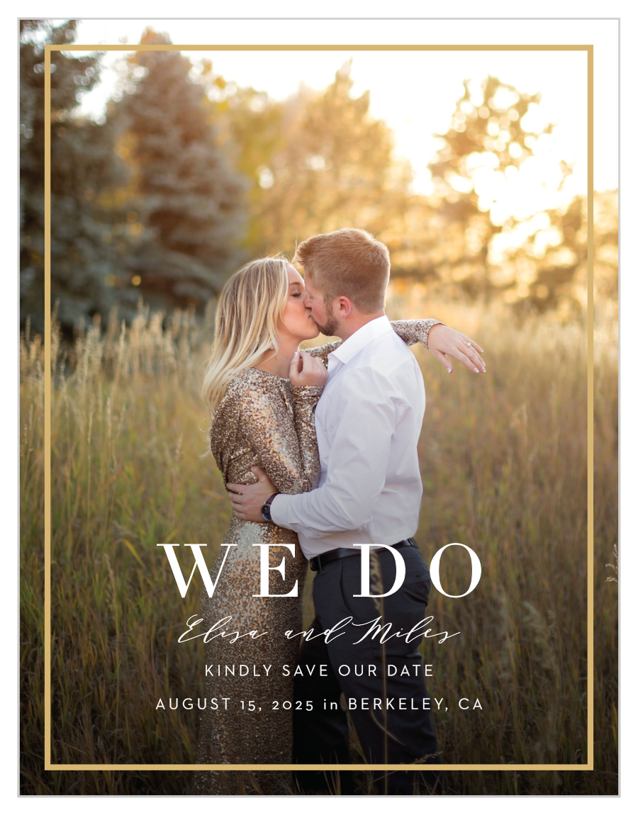 Opaque Photo Flair Save the Date Cards