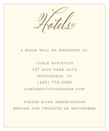 Romantic Vintage Accommodation Cards