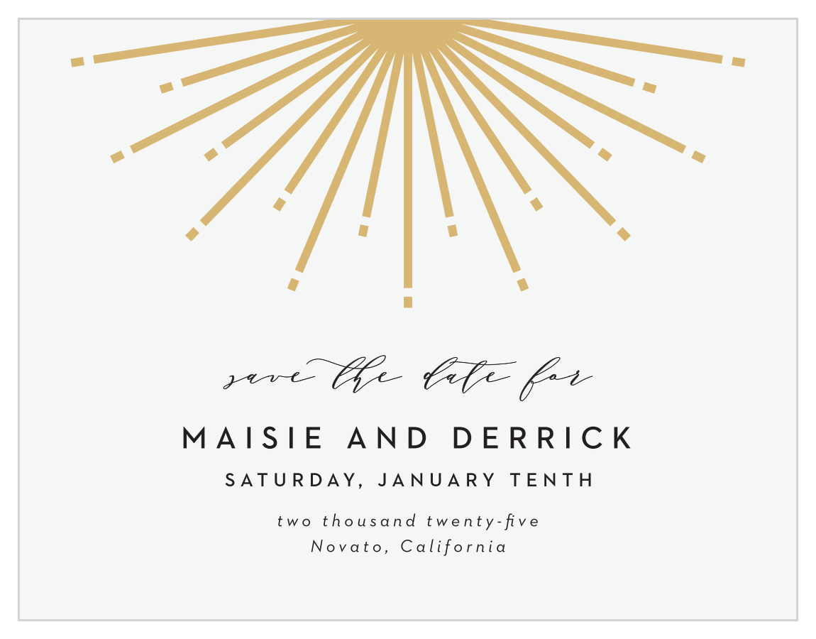 Ornamental Badge Save the Date Cards