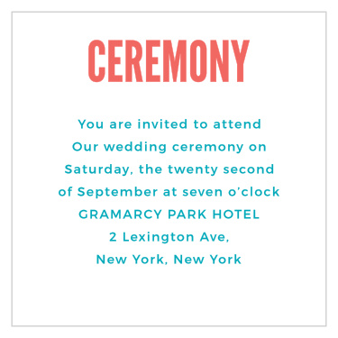 The Modern Venn Ceremony Cards are entirely customizable.