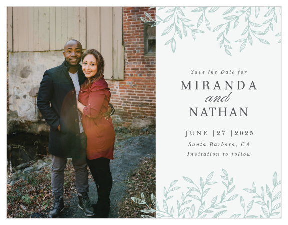 Be sure family and friends mark their calendars for your wedding when you send out our Photo Split Save the Date Cards.