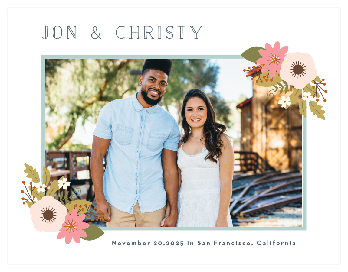 Retro Ribbon Save the Date Cards