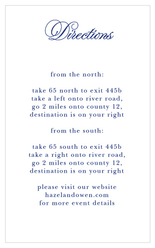 The Preppy Stripe Direction Cards are a simple way to ensure guests find your wedding venue.