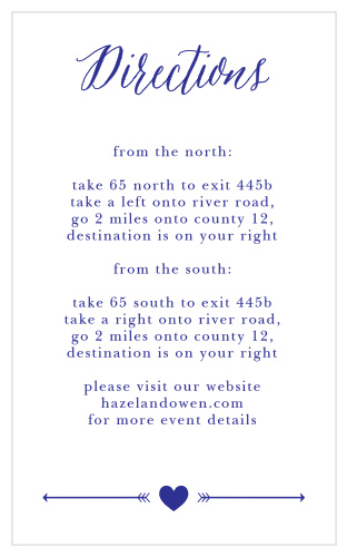 The Playful Poster Direction Cards are an excellent way to ensure guests easily find your wedding venue.