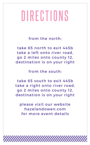 Guests will appreciate receiving the Artful Elegance Direction Cards as part of your wedding stationery.